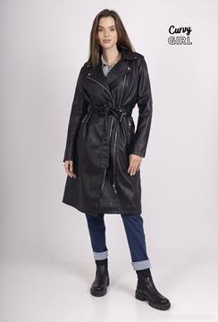 Picture of CURVY GIRL FAUX LEATHER COAT